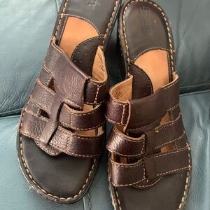 Born Brown Leather Sandals
